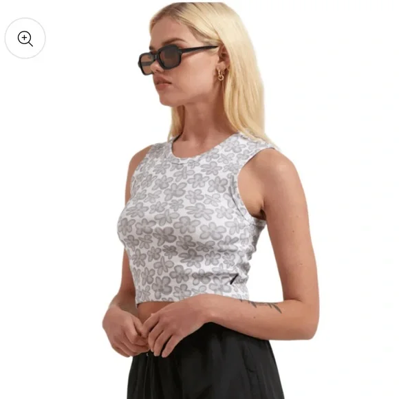 Afends Digital Daisy Ribbed Tank Top - Picture 2 of 7
